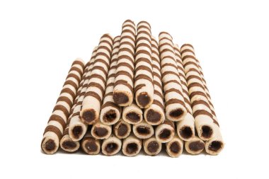 Gözleme sopa ile izole çikolata 