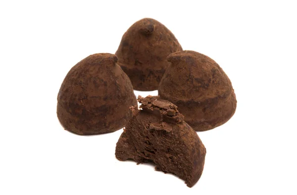Τρούφα σοκολάτας Βελγίου απομονωμένες — Φωτογραφία Αρχείου