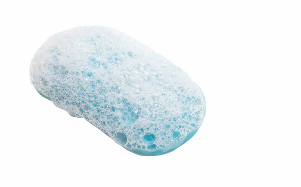 Soap blue with foam isolated — Stock Photo, Image