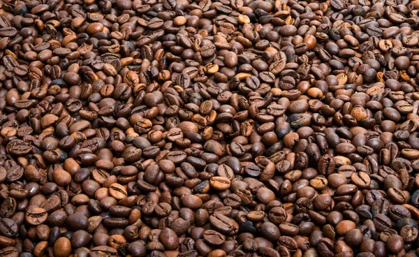 Närbild av kaffebönor — Stockfoto