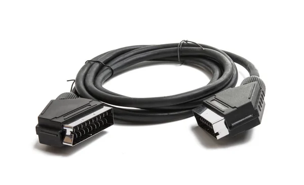 Video scart cable isolated — Stock Photo, Image