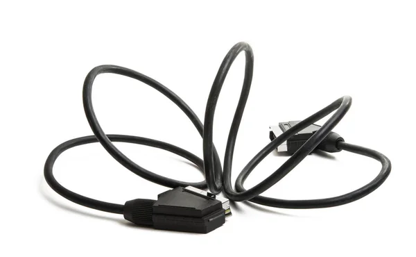 Izole video scart kablosu — Stok fotoğraf