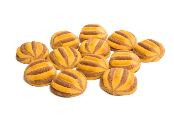 Biscoitos listrados isolados — Fotografia de Stock