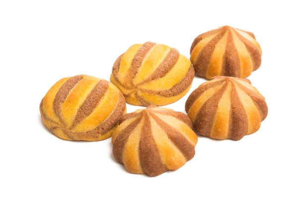 Galletas a rayas aisladas — Foto de Stock