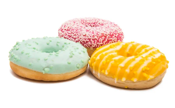 Donuts in colored glaze — Stock Photo, Image
