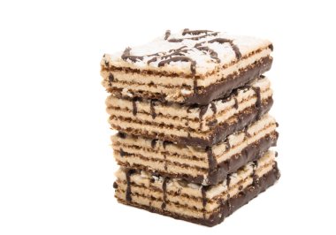 gofret izole Hindistan cevizi cips ile 