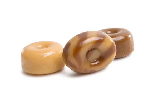 Lollipop milk caramel isolated — Stock Photo, Image