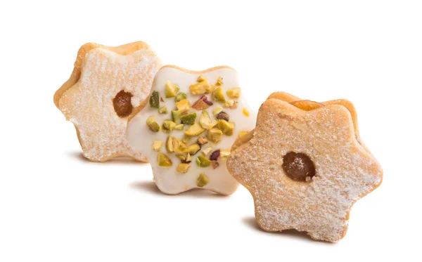 Christmas cookies broodjes geïsoleerd — Stockfoto