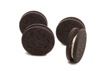 izole çift sandviç kurabiye 