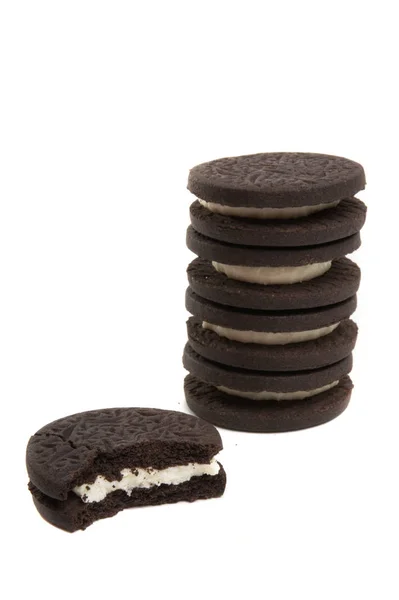 Dubbel sandwich cookies isolerade — Stockfoto