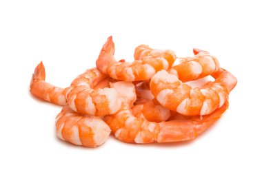 haşlanmış karides izole 