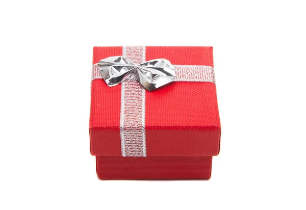 Red gift box isolated — Stock Photo, Image