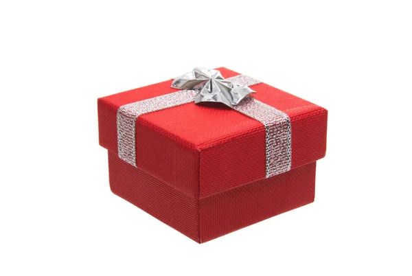 Red gift box isolated — Stock Photo, Image