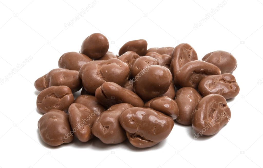 nuts in chocolate isolated 