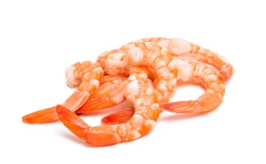 haşlanmış karides izole 