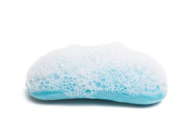 mavi sabun izole köpük ile