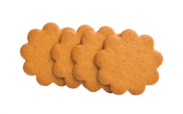 Ginger biscuit flower isolated — Stock Photo, Image