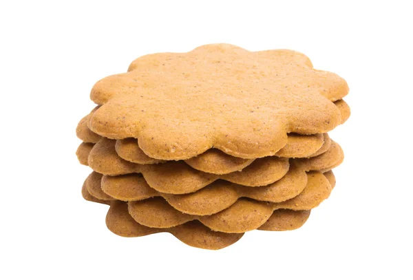 Ginger biscuit flower isolated — Stock Photo, Image