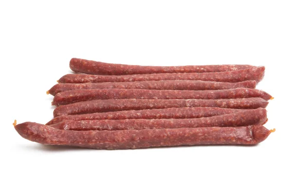 Saucisses fumées isolées — Photo