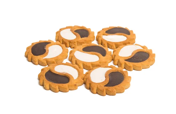 Galletas con chocolate aislado —  Fotos de Stock