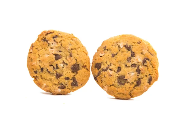 Печиво з шоколадом і горіхами ізольовані — стокове фото