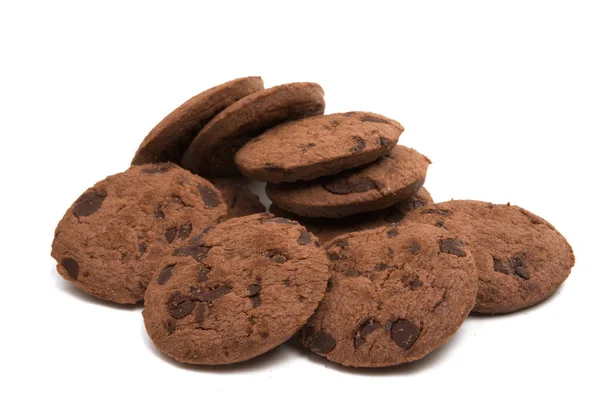 Chocolate sandwich cookie isolated — Stock Photo, Image