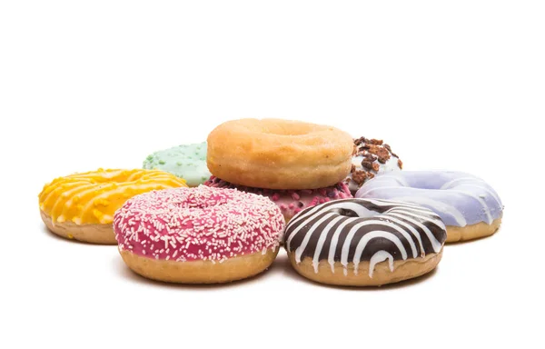 Donuts in glazuur geïsoleerd — Stockfoto