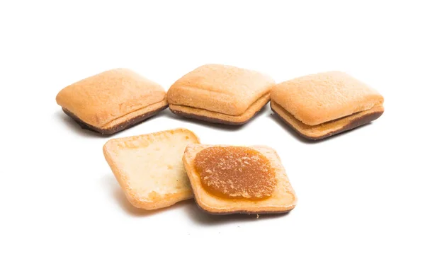 Reçelli sandviç bisküvi — Stok fotoğraf