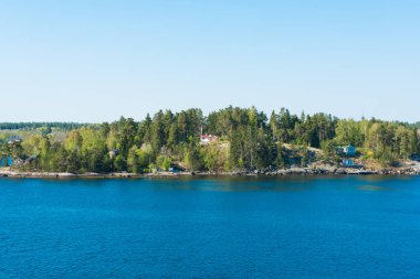 İskandinav fiyortları bahar peyzaj