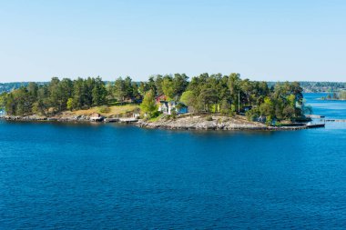 İskandinav fiyortları bahar peyzaj