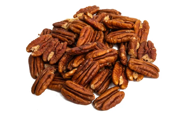 Pekanové ořechy, samostatný — Stock fotografie