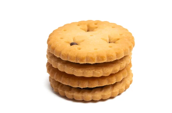 Διπλό cookie με σοκολάτα απομονωμένη — Φωτογραφία Αρχείου