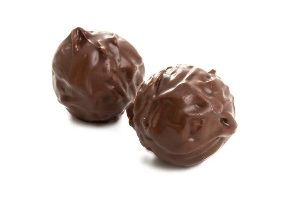 Trufas de chocolate aisladas — Foto de Stock