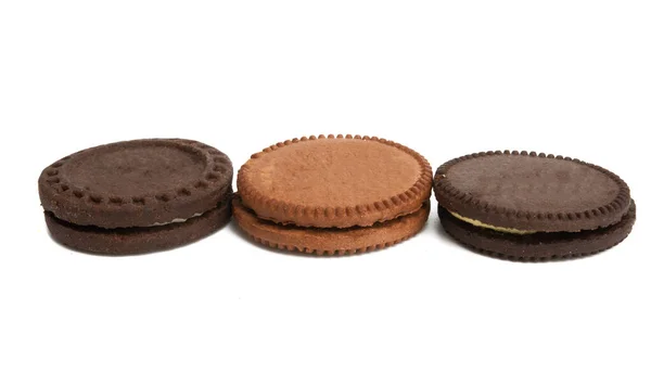 더블 초콜릿 칩 쿠키 분리 — 스톡 사진