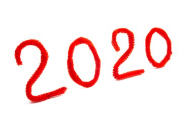 yeni yıl sayısı 2020 izole edilmiş