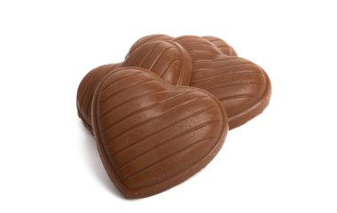çikolata kalpler izole 