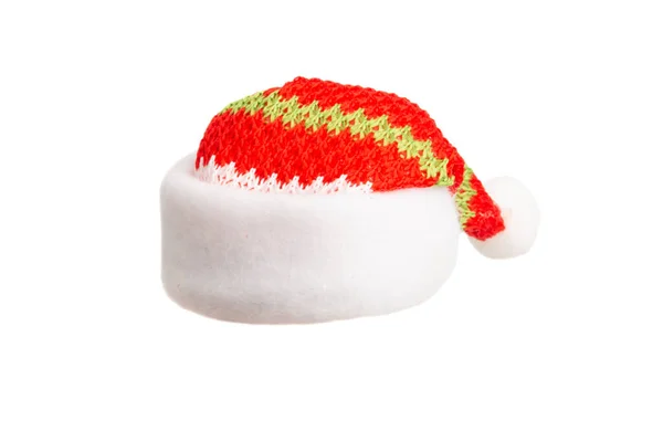 Santa claus kapelusz na białym tle — Zdjęcie stockowe