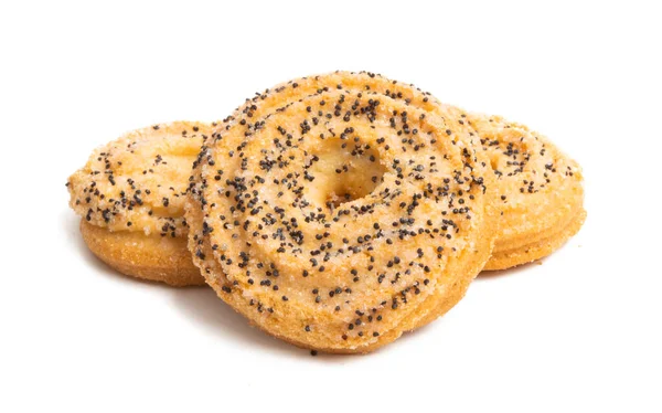 Ring cookies with poppy seeds — Stock Photo, Image