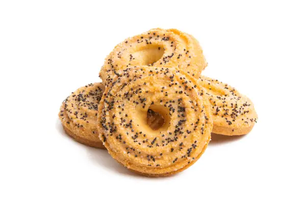 Biscoitos anel com sementes de papoila — Fotografia de Stock