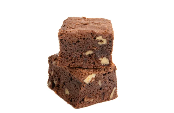 Ciastko czekoladowe brownie izolowane — Zdjęcie stockowe