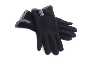 Kara kış eldiven izole 