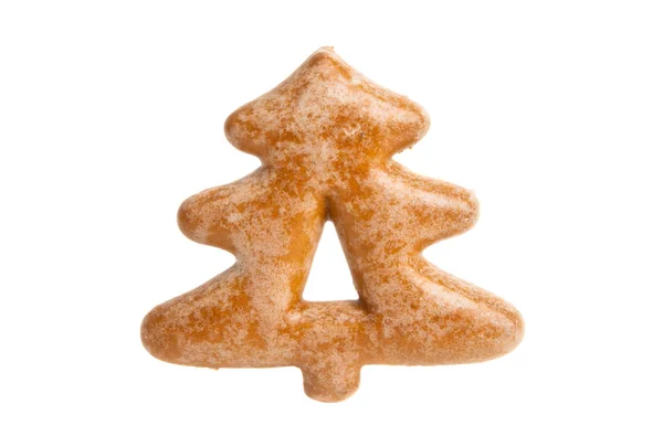 Biscoitos de gengibre de Natal isolados — Fotografia de Stock