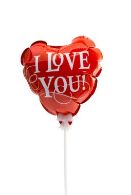 Sevgililer günü folyo kalp topları izole 