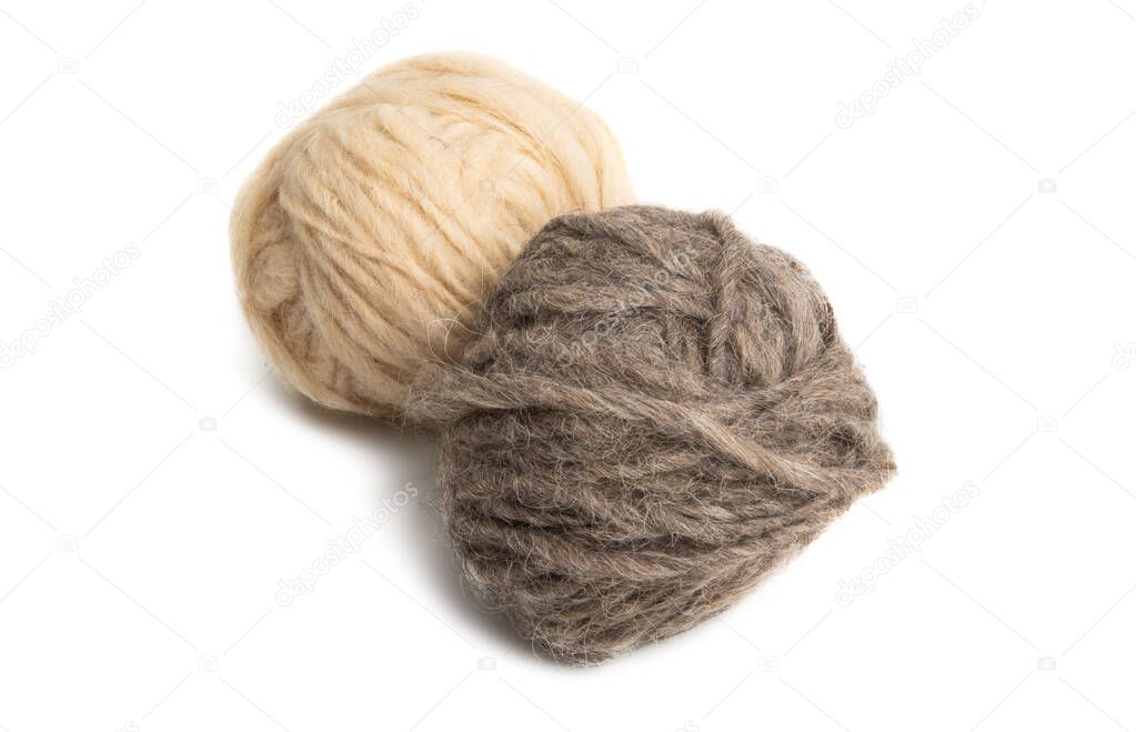 sheep yarn isolated 