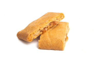 meyve reçelli kurabiye izole 