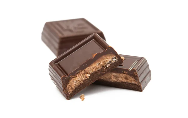 Belgijski cukierki czekoladowe na białym tle — Zdjęcie stockowe
