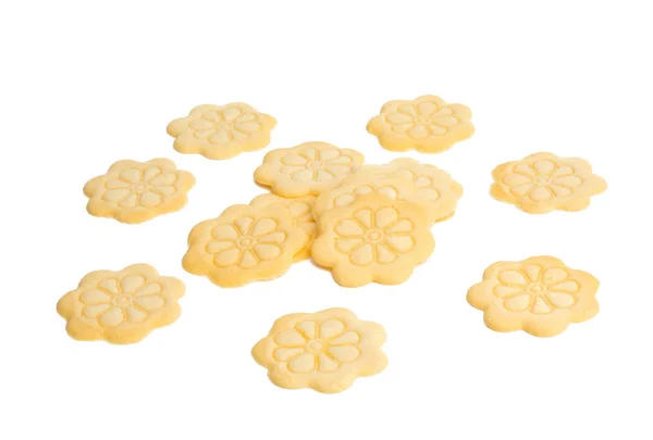 Bloem boter koekjes geïsoleerd — Stockfoto