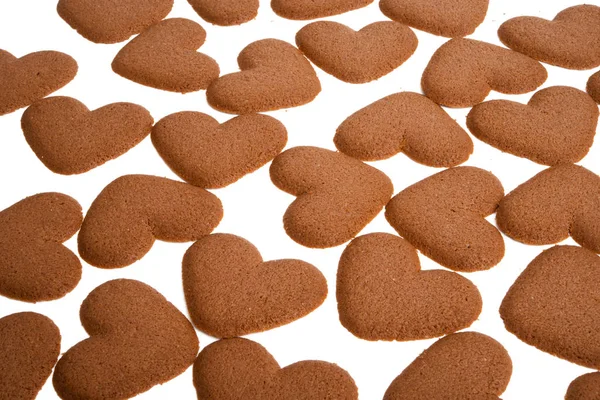 Galletas de corazón aisladas — Foto de Stock