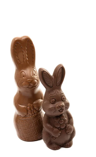 Lapin chocolat isolé — Photo