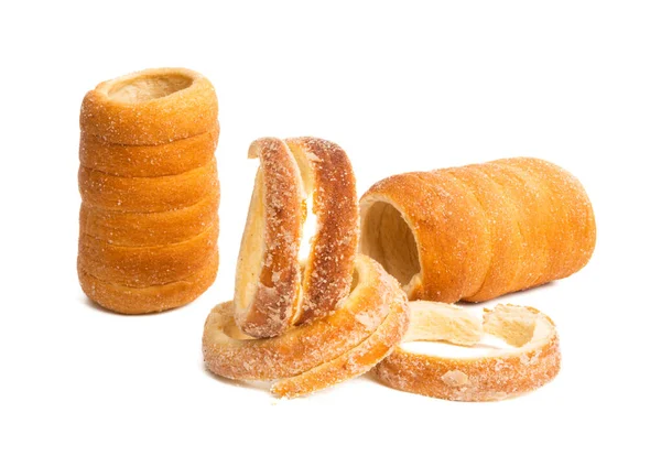 Trdelnik-Czech twisted buns isolated — 图库照片